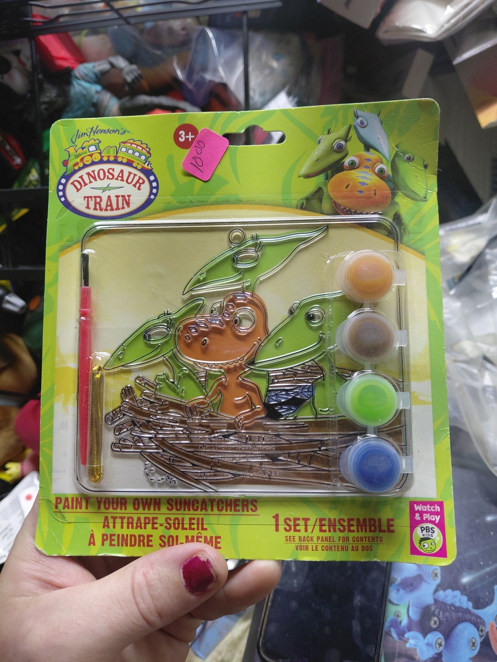 Peachtree Playthings Jim Henson's Dinosaur Train "Paint Own Suncatcher" set - X1